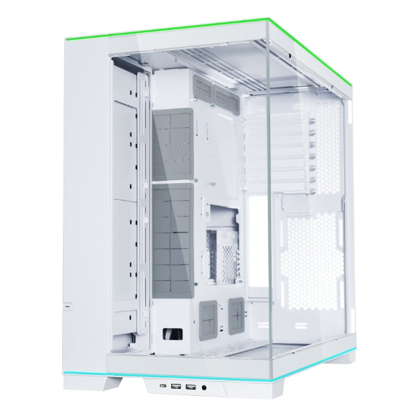 Lian-Li O11DERGBW Computer Case - Mid Tower TG 2x3.5HDD or 2.5 SSD White Retail
