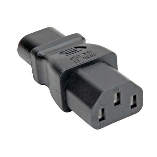 Eaton P003-000 Power Cord Adapter, C8 to C13 - 10A, 125V, Black