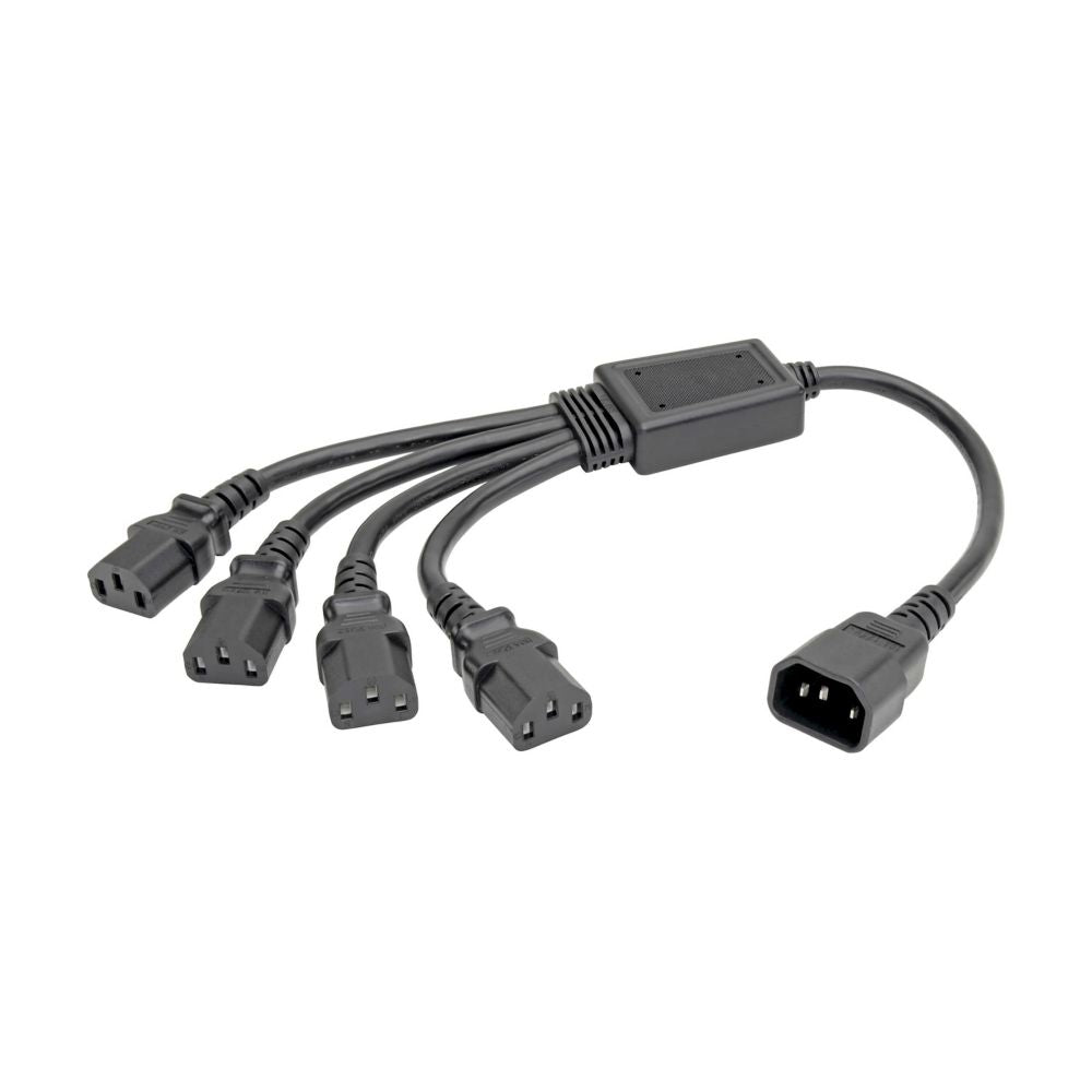 Eaton P004-18N-4XC13 Power Cord Splitter, C14 to (4) C13 PDU Style, 10A, 250V