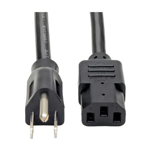 Eaton P007-003 Computer Power Cord, NEMA 5-15P to C13 Heavy-Duty, 15A, 125V