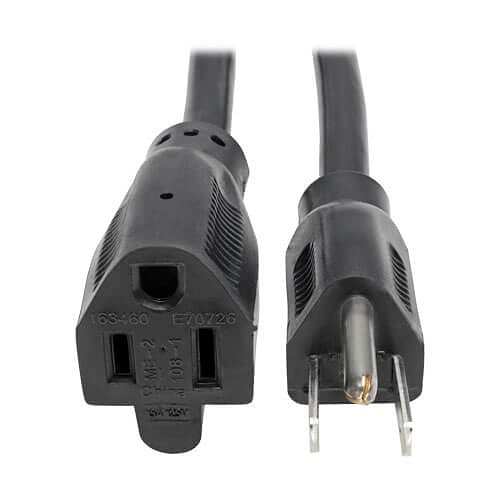 Eaton P024-015 14AWG Power Extension Cord, NEMA 5-15P - Black