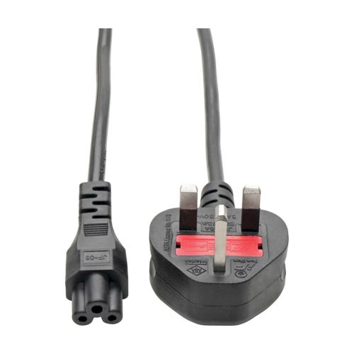 Eaton P060-006 6' Computer Power Cord, BS1363 to C5, 2.5A, 250V, 18 AWG, Black