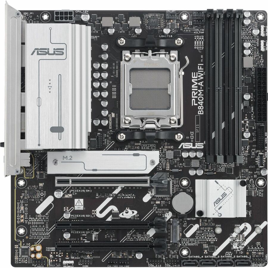 Asus Prime B840M-A WIFI-CSM Gaming Desktop Motherboard - Socket AM5 - Micro ATX