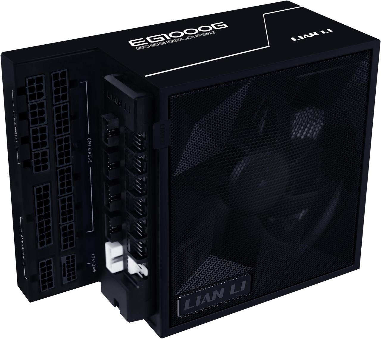 Lian Li EG1000G.BH 1000W Full Modular Power Supply w FAN HUB Gold  L-Shape Black