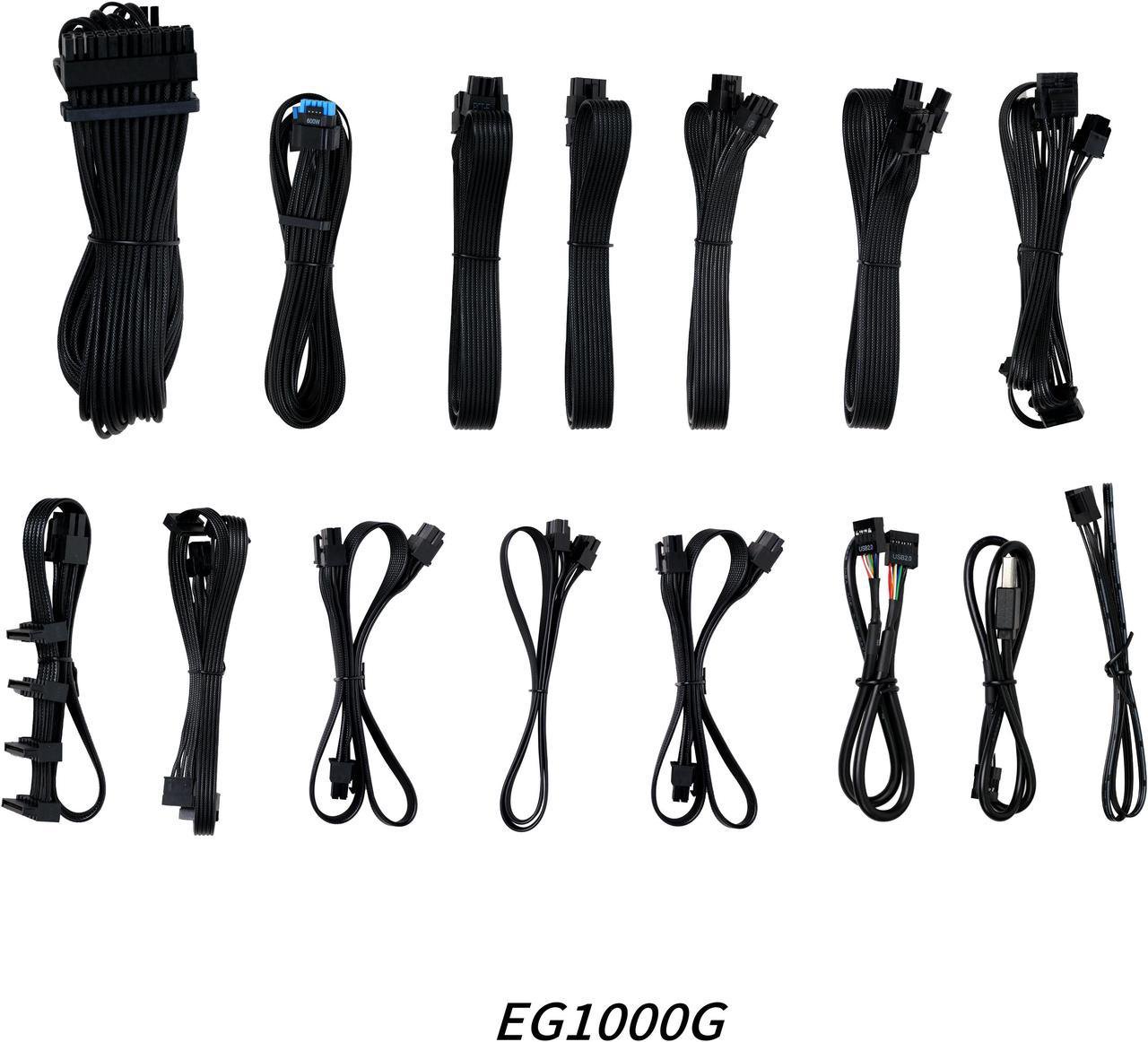 Lian Li EG1000G.BH 1000W Full Modular Power Supply w FAN HUB Gold  L-Shape Black