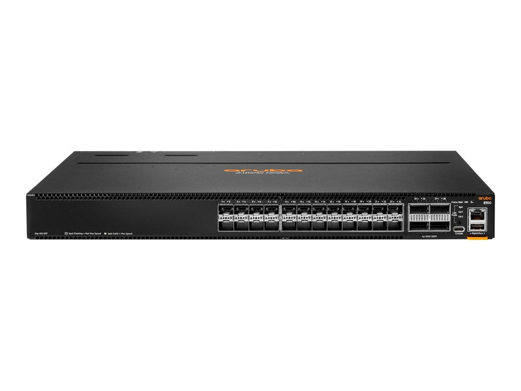 HPE R9W86A#ABA CX 8100 1U RM L3 Managed Switch - Rack-mountable - Black