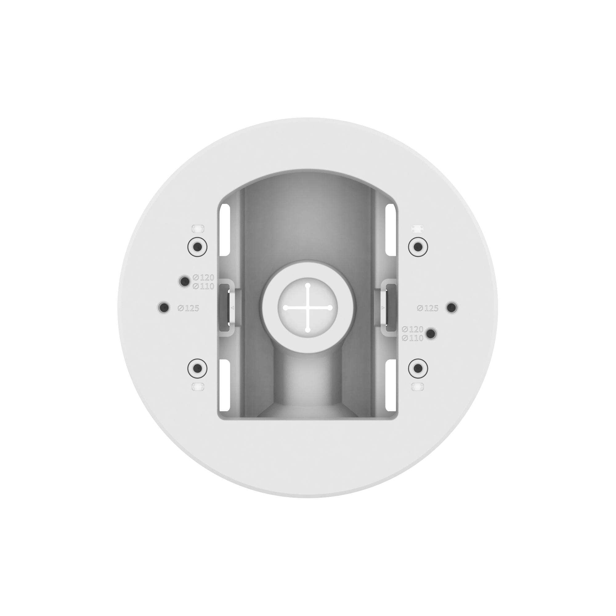 Hanwha SBD-180PMW Plastic Pole Mount base - Aluminium - White