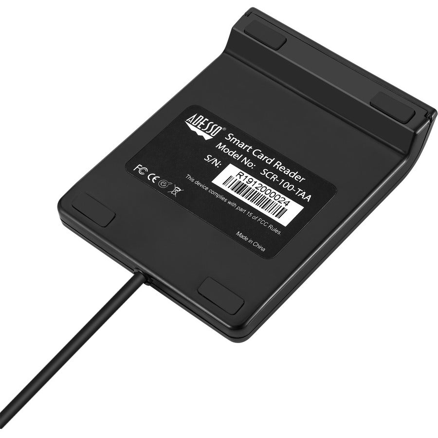 Adesso SCR-100-TAA SCR-100 Smart Card Reader - Contact - Cable - USB 2.0