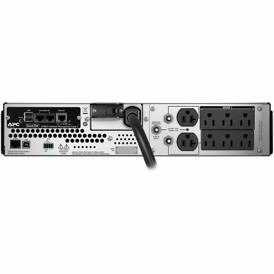 APC SMT3000RM2UNC Smart-UPS, Line Interactive, 3kVA, Rackmount 2U, 120V