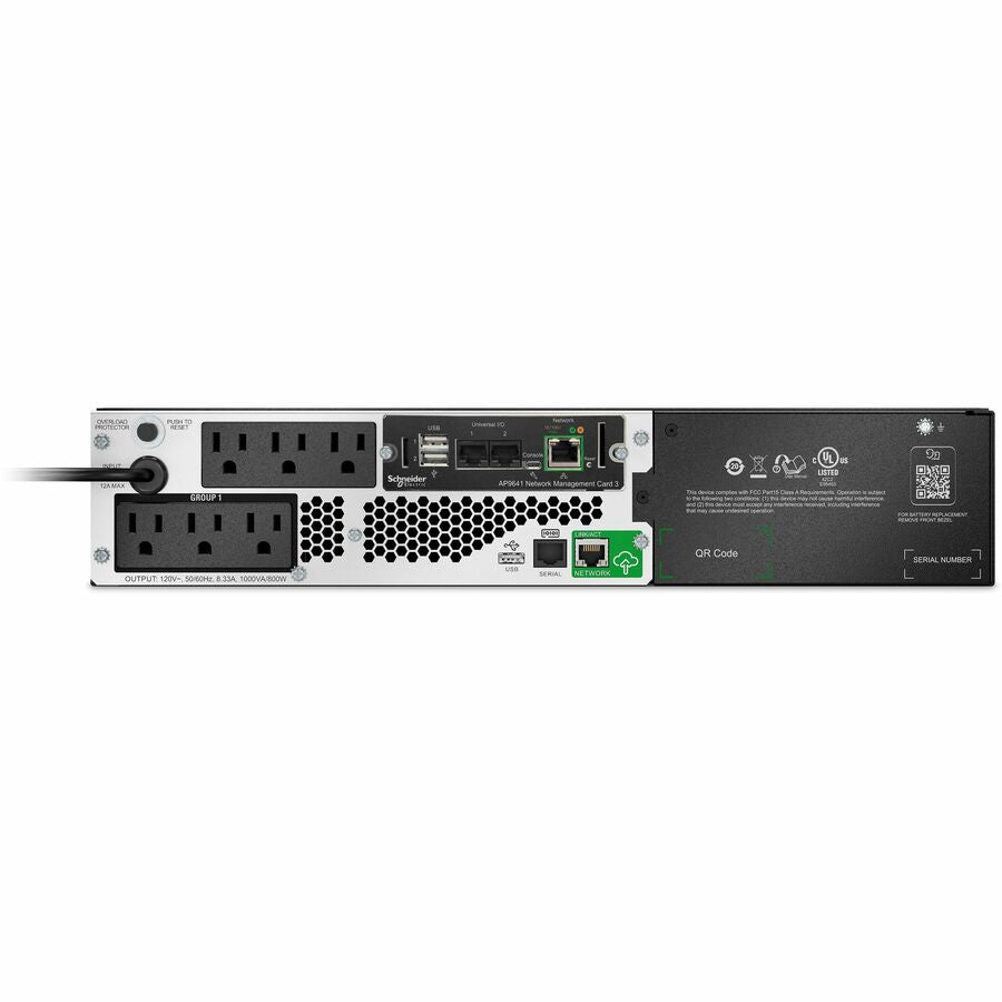 APC SMTL1000RM2UCNC Smart-UPS, Line Interactive, 1000VA, Lithium-ion, Rack/Tower