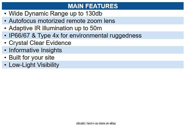 Pelco SRXP4-3V10-EMD-IR Sarix Professional Series 3MP IR Dome IP Camera, IP67