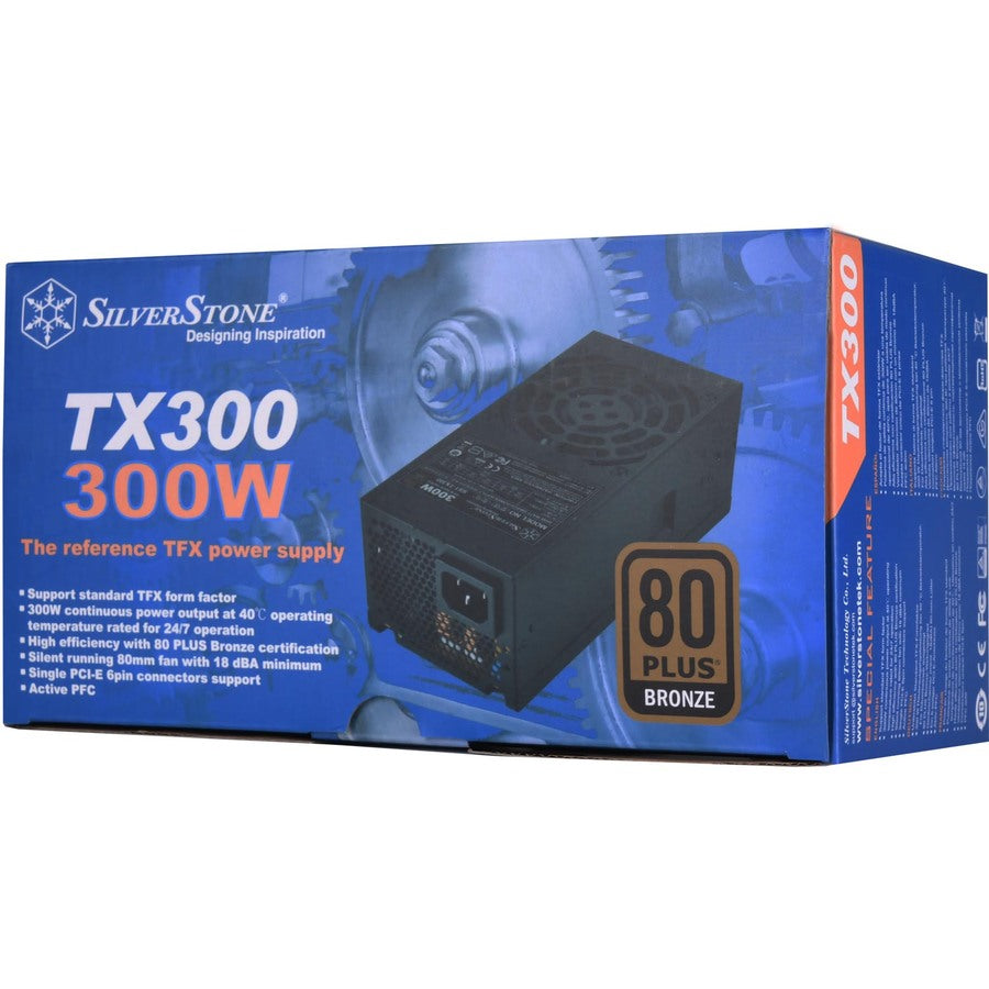SilverStone SST-TX300 TFX ATX Power Supply 80+ Bronze PCIE 6Pin Active PFC Black