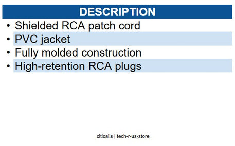Steren ST-255-135 25' 2-RCA-Plugs to 2-RCA Plugs