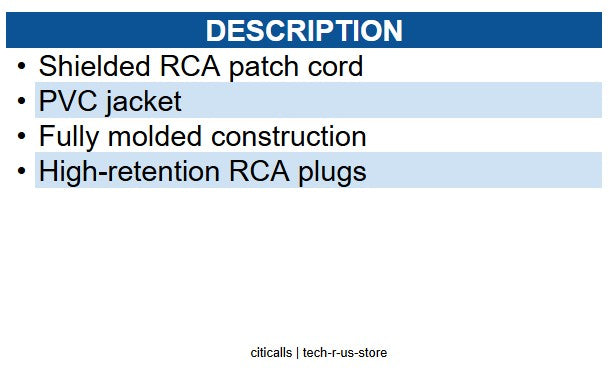Steren ST-255-135 25' 2-RCA-Plugs to 2-RCA Plugs