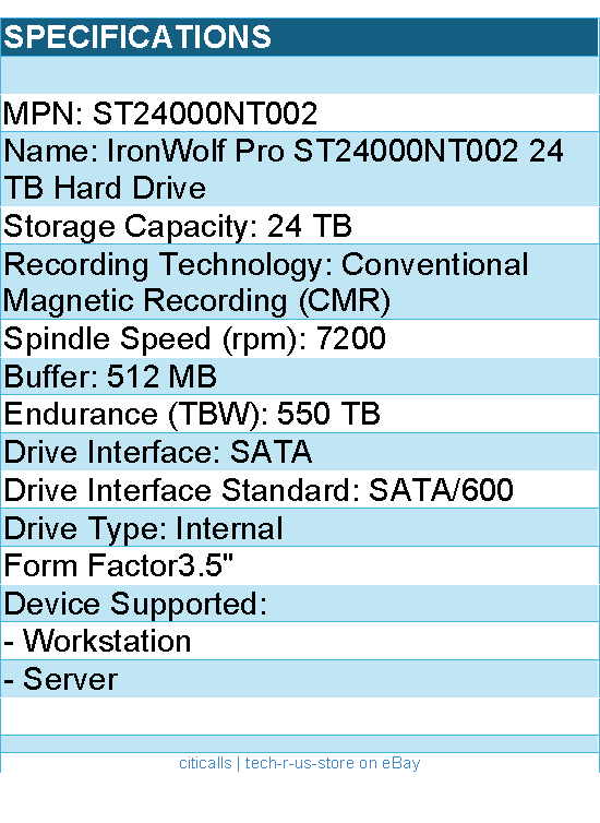 Seagate ST24000NT002 IronWolf Pro 2 24 TB Hard Drive - 3.5" Internal
