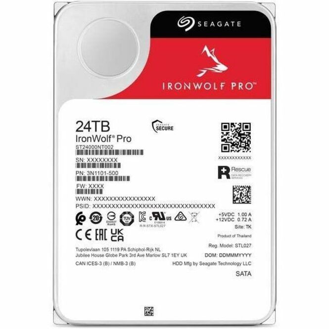 Seagate ST24000NT002 IronWolf Pro 2 24 TB Hard Drive - 3.5" Internal