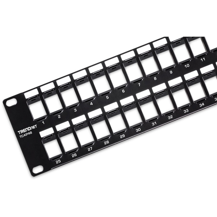 TRENDnet TC-KP48 48-Port Blank Keystone 2U HD Patch Panel, 2U 19"
