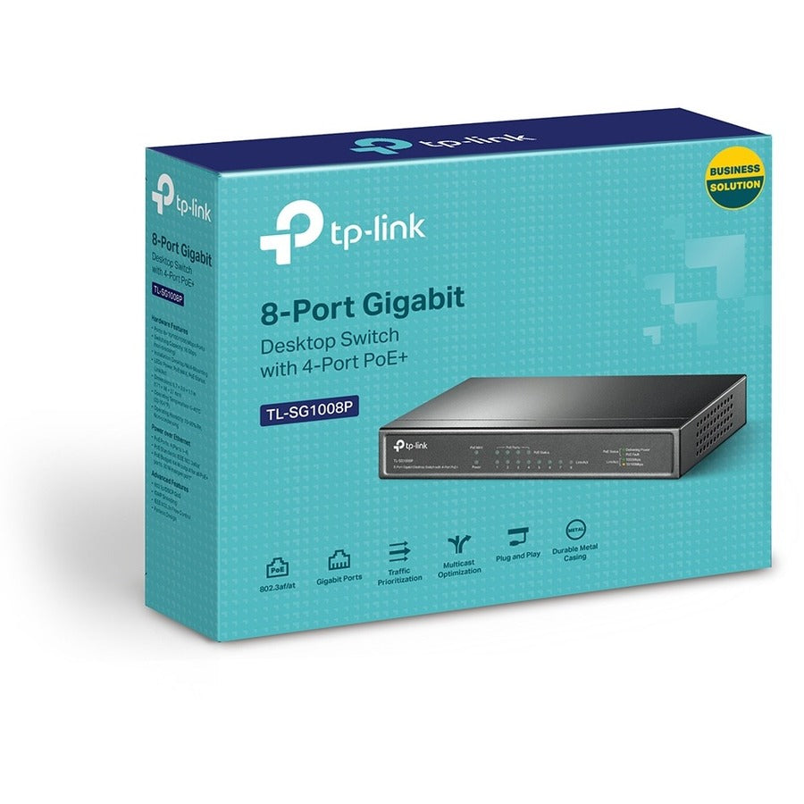 TP-LINK TL-SG1008P - 8 Port Gigabit PoE Switch - Plug & Play