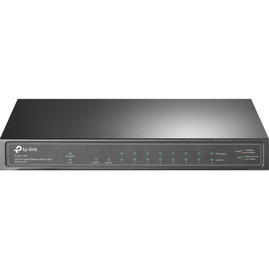 TP-Link TL-SG1210P - 8-Port Gigabit PoE Switch -Desktop/Wall-Mount - Plug & Play
