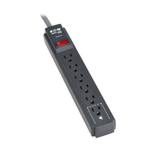 Eaton TLP610DB 6-Outlet Surge Protector - 5-15R Outlets, 1200 Joules, 10 ft. 3 m