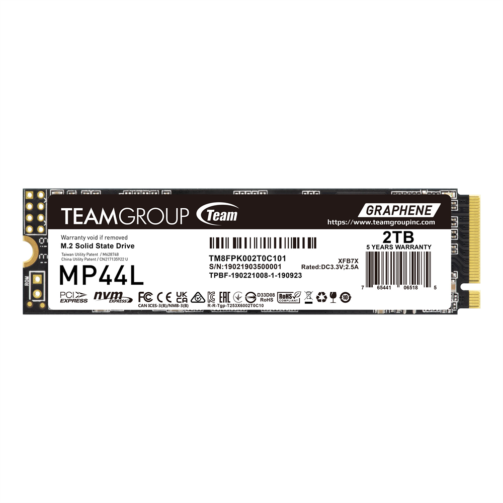 TeamGroup TM8FPK002T0C101 2TB MP44L M.2 2280 NVMe 1.4 PCIE GEN 4x4