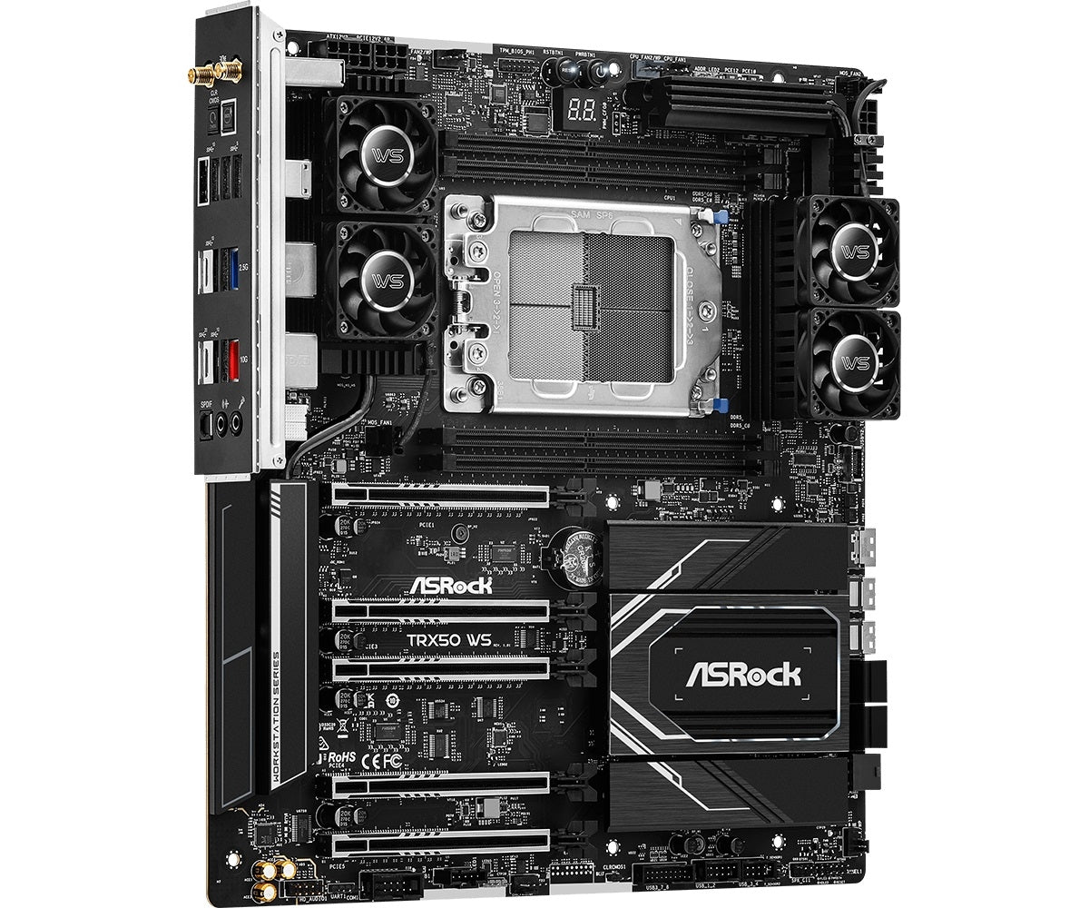 ASRocK TRX50 WS Motherboard - AMD TRX50 Socket sTR5 Max1TB DDR5 PCIe EATX Retail