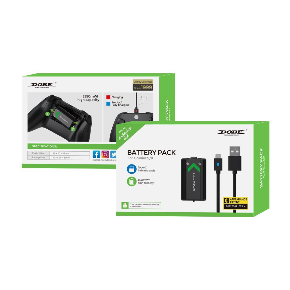 DOBE TYX-2611 1500mAh Battery Pack Compatible with Xbox One, Xbox Series