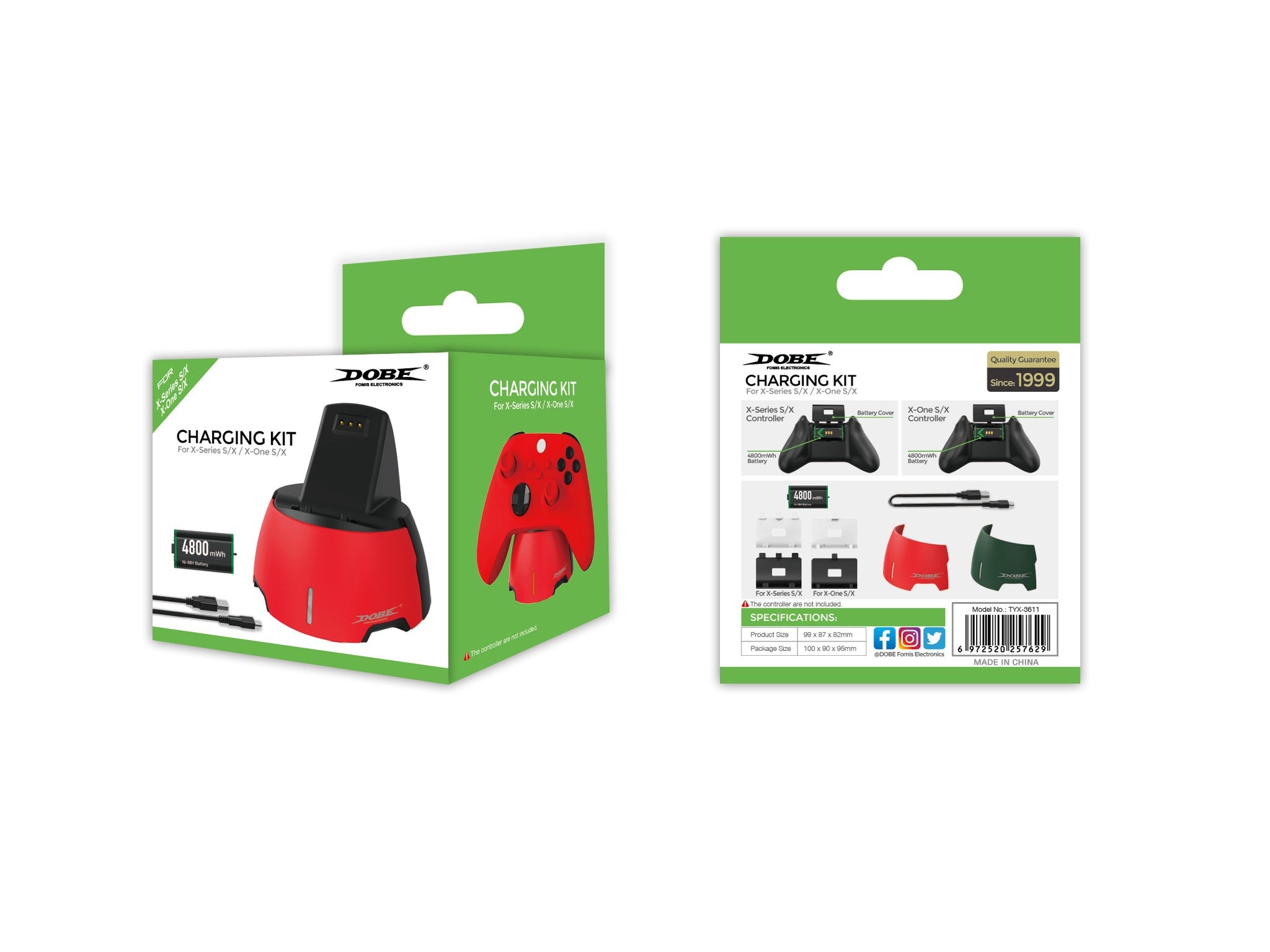 DOBE TYX-3611 Dobe Controller Charger Solo Charging Dock with 2000mAh battery