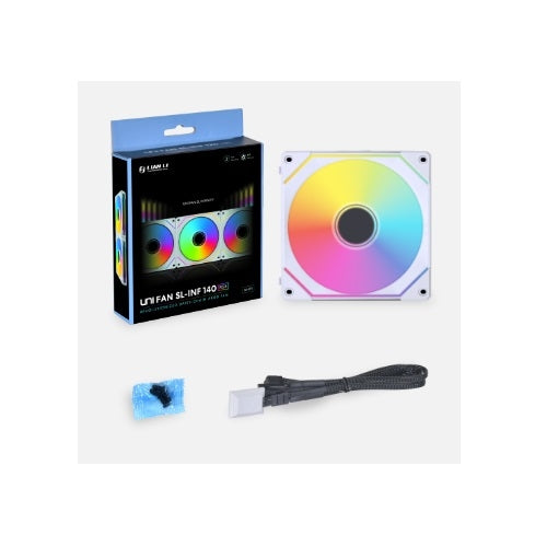 Lian-Li UF-SLIN140-1W Case Fan - 140x142x25 Fluid Dynamic Bearing Fan White
