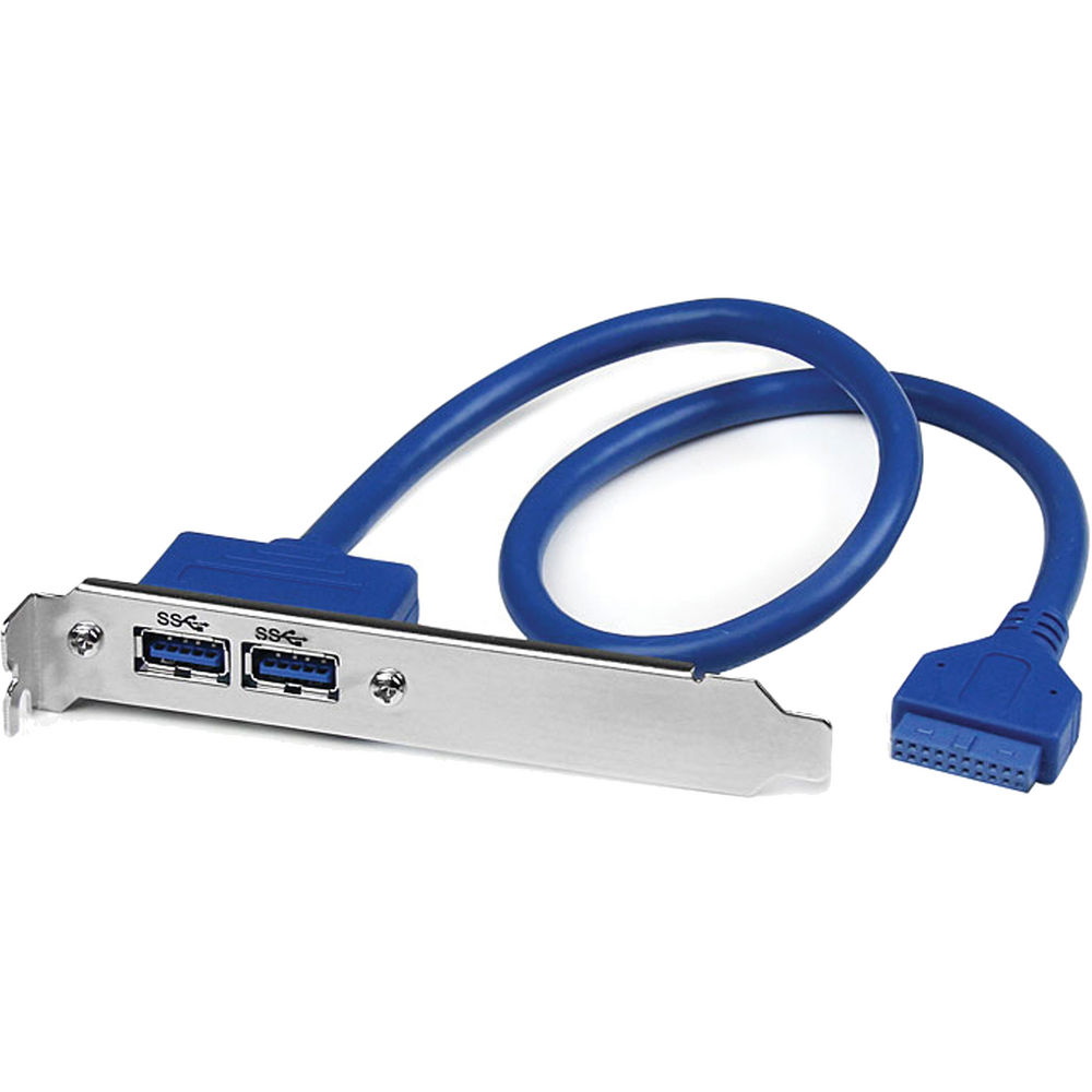 StarTech USB3SPLATE 2Port USB 3.0 A Female Slot Plate Adapter Retail
