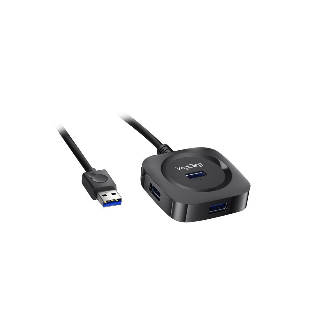 VegGieg V-U342 3.3FT/1M USB 3.0 Hub for Laptop, Multi Port Expander, Fast Data T