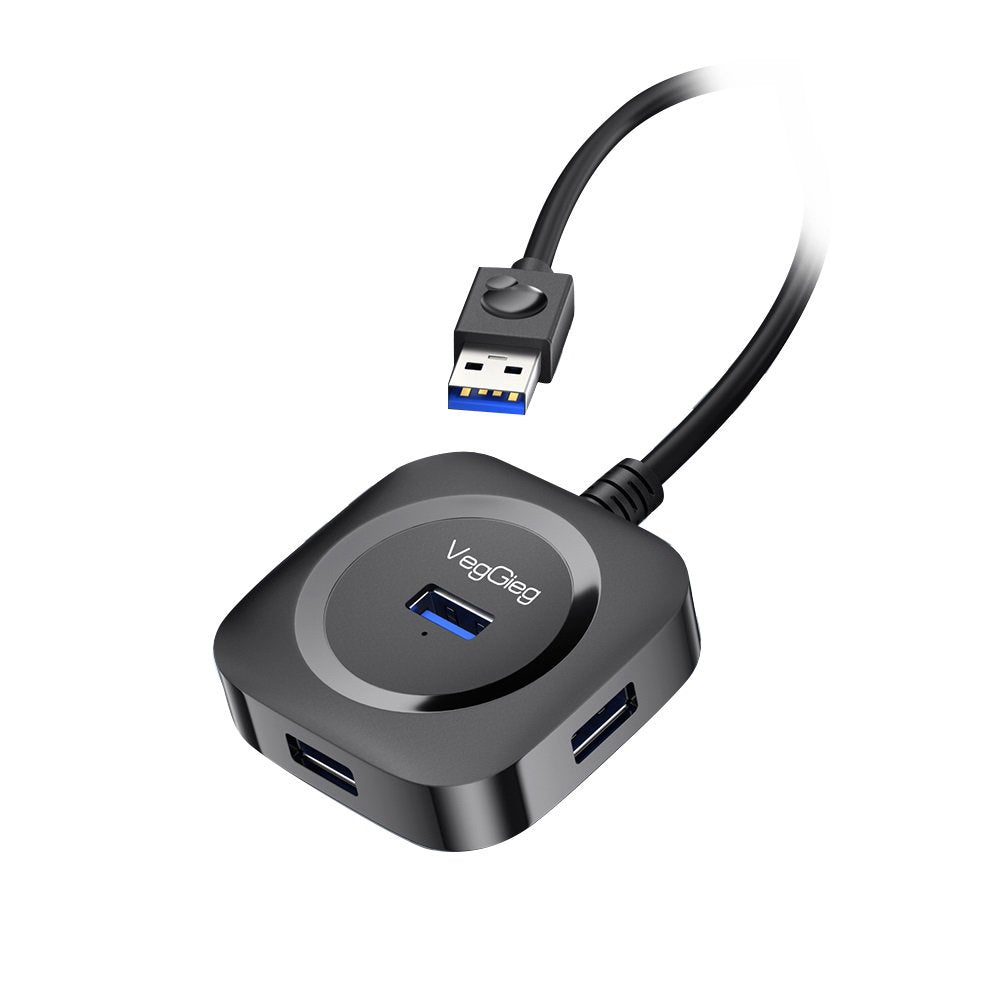 VegGieg V-U342 3.3FT/1M USB 3.0 Hub for Laptop, Multi Port Expander, Fast Data T