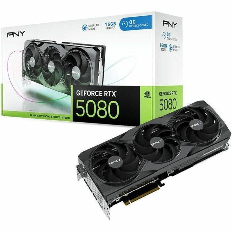 PNY VCG508016TFXPB1-O NVidia RTX GeForce 5080 16GB GPU 7680x4320 Full Hght 3x DP