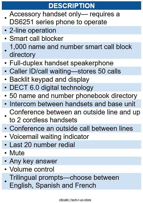 Vtech VT-DS6251 2-Line Answering System with Smart Call