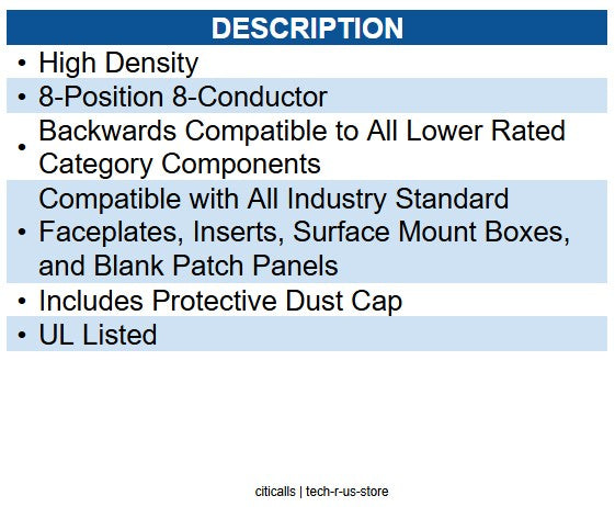 Wavenet WAV-6EKSJBL CAT6 JACK BLUE