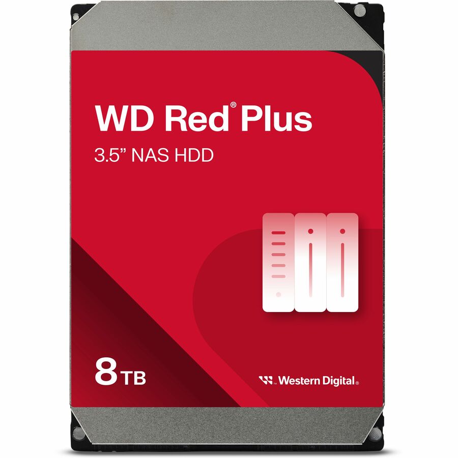 Western Digital WD80EFPX Hard Drive - 8TB 3.5 SATA WD Red Plus NAS HDD 256MB