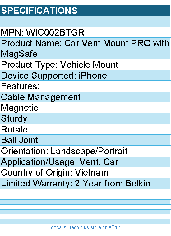 Belkin WIC002btGR Vehicle Mount for iPhone - Landscape/Portrait