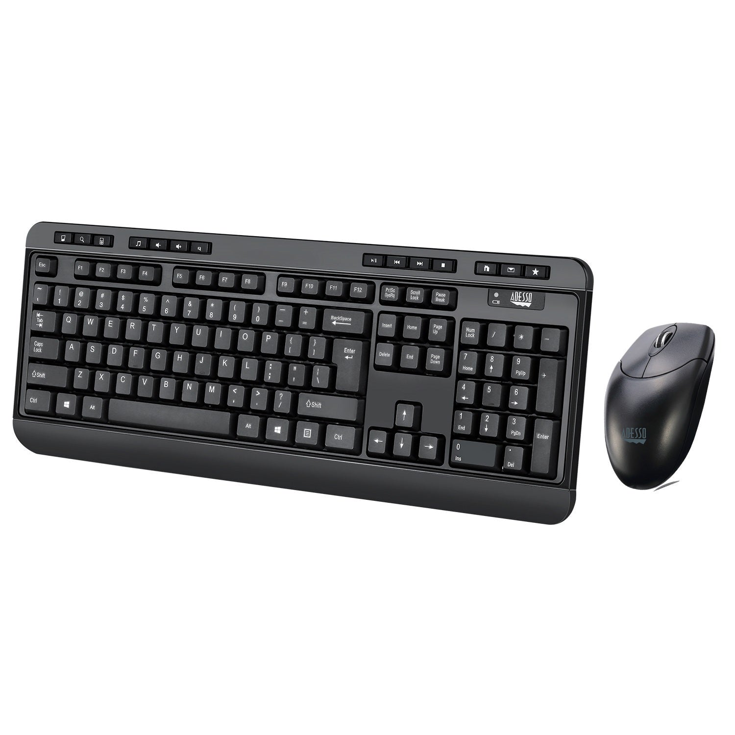 Adesso WKB-1320CB-TAA Antimicrobial Wireless Desktop Keyboard & Mouse