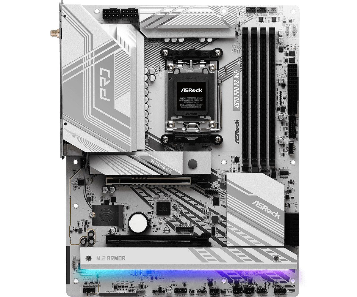 ASRock X870 Pro RS WiFi Motherboard - X870 AM5 256GB DDR5 ATX Retail
