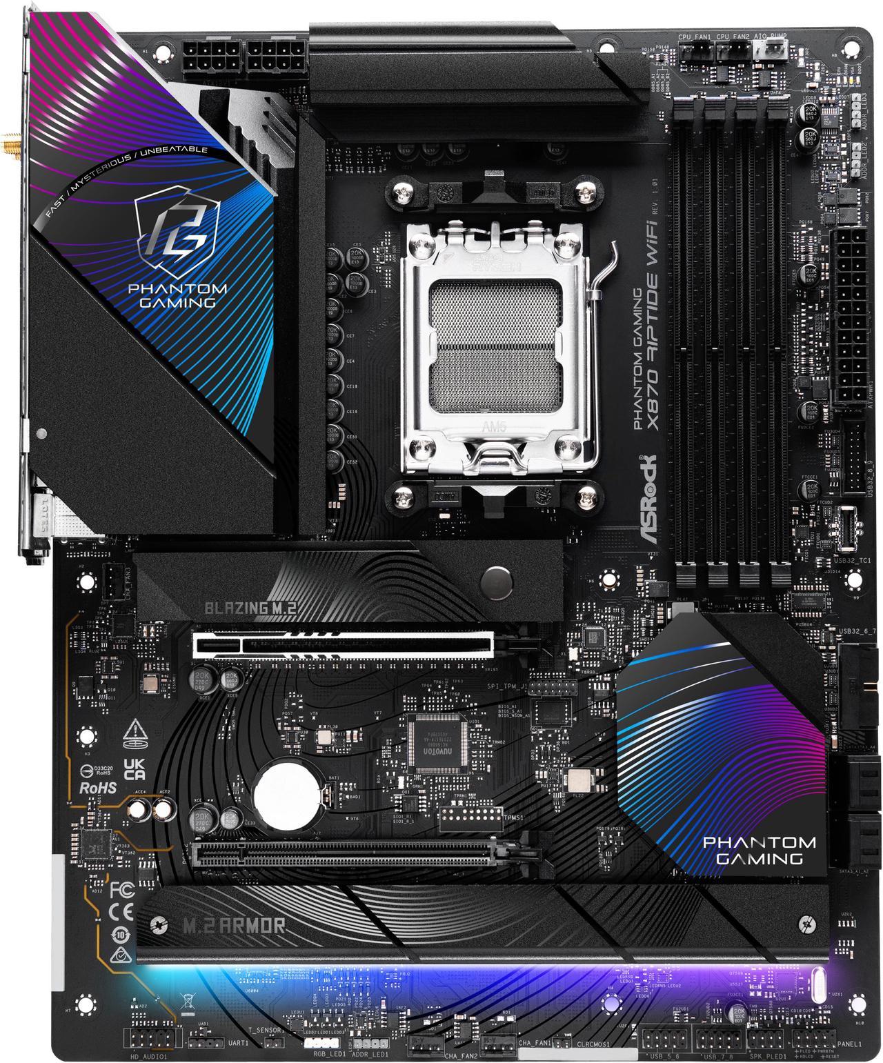 ASRock X870 Riptide WIFI Motherboard - X870 AM5 256GB DDR5 ATX Retail
