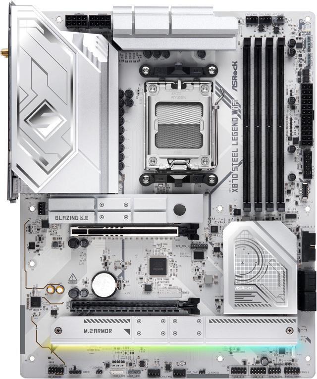 ASRock X870 Steel Legend WiFi Motherboard - X870 AM5 256GB DDR5 ATX Retail