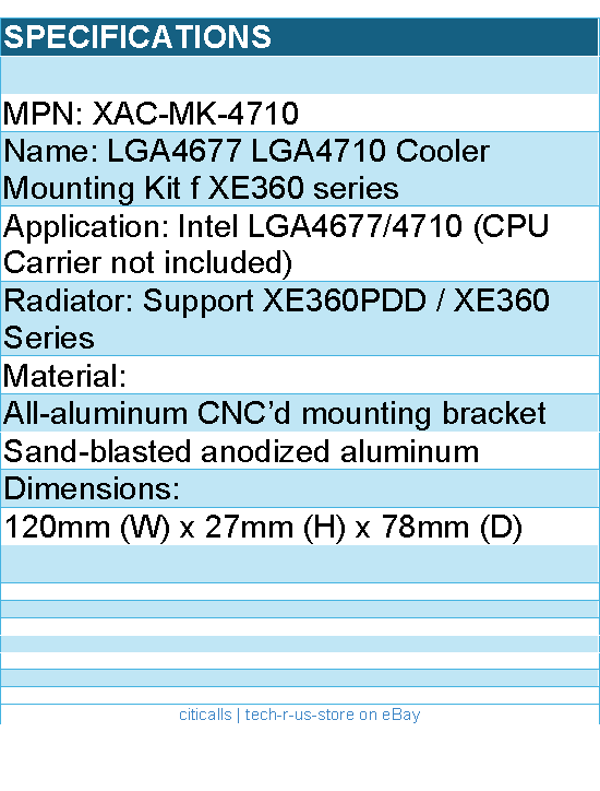 Silverstone XAC-MK-4710 LGA4677 4710 Cooler Mounting Kit f XE360 series RTL
