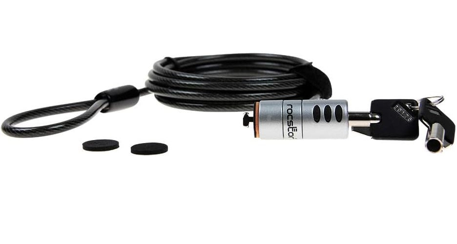 Rocstor Y10C133-B1 Laptop Lock Security Cable with (2) Keys 6ft Retail