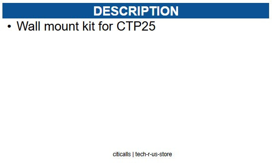 Yealink YEA-CTP25-MOUNTKIT 3311092 Wall mount kit for CTP25