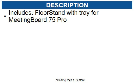 Yealink YEA-MB-FS-P750T 3311084 FloorStand w/tray for MB 75Pro