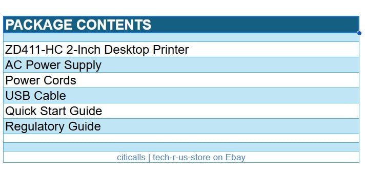 Zebra ZD4AH22-D01W01EZ ZD411-HC Direct Thermal Printer LBL Receipt USB BT WF NFC
