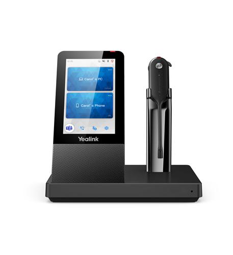 Yealink WH67-UC UC Wireless Ear Headset and Touchscreen Base Stand