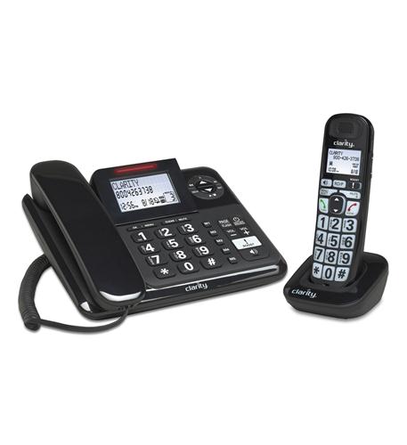 Clarity E814CC Corded + Cordless Combo Handset Digital Answering Machine 