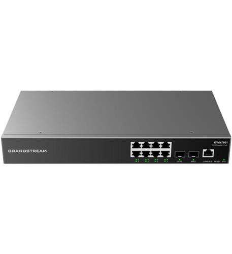 Grandstream GS-GWN7801 8 Gig Ethernet 2 SFP Enterprise Layer 2 Managed Switch