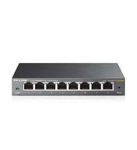 TP Link TL-SG108E 8 RJ45 Ports 10/100/1000 Mbps Gigabit Easy Smart Switch